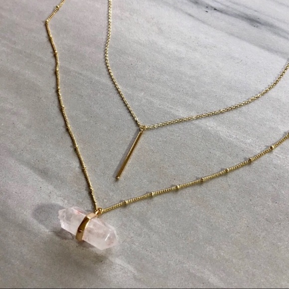 Estrella & Luna Jewelry - Double Layered Crystal Necklace